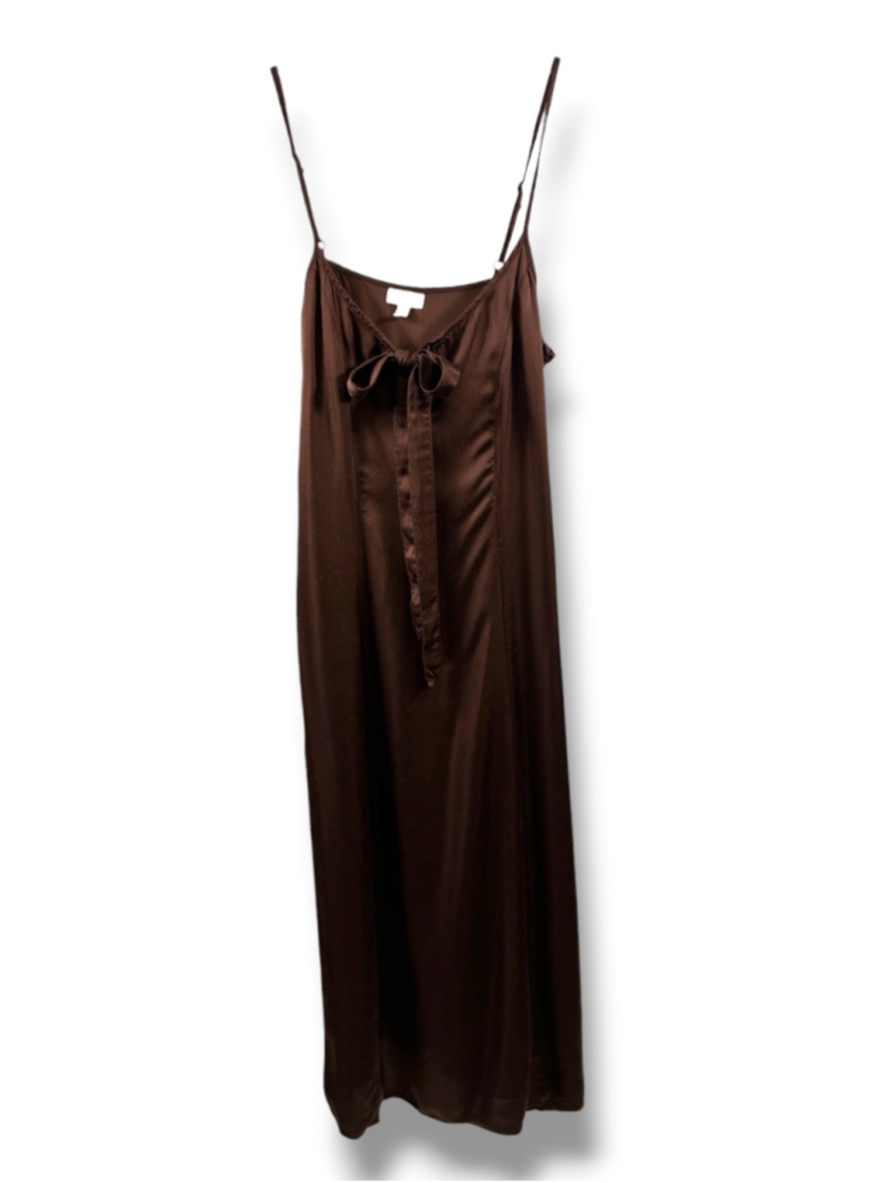 Aerie Satin Chemise Slip Dress in Brown Size XS